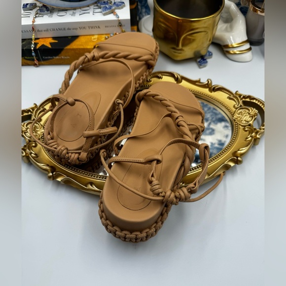 🆕 AJE 🧿 NWOT Tryphena Platform Twist Sandal, Beige - SIZE 37 - Picture 16 of 16